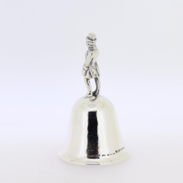 Late 20th Century Late 20th Century Cartier Sterling Silver Table Bell With Figural Handle For Sale - Image 5 of 16