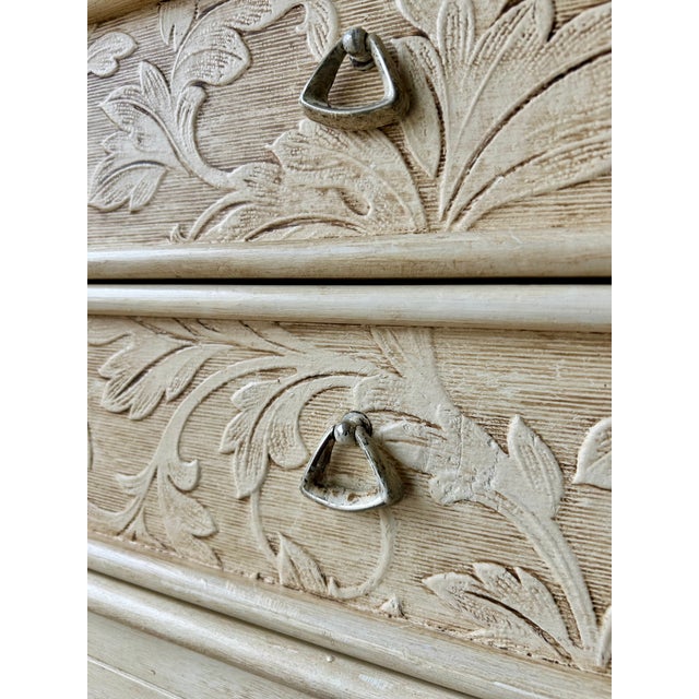 1960s Organic Modernist | the Foliate Nightstand | Acanthus Relief For Sale In Chicago - Image 6 of 11