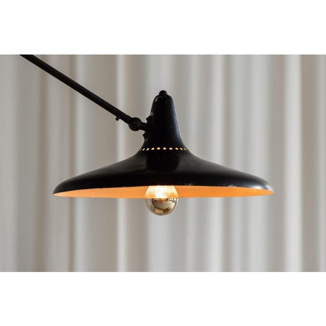 Black Articulating Wall Lamp from Stilnovo, Italy, 1950s For Sale - Image 8 of 18