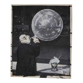 Gabriele Galantara - Magazine L'asino - Ink and Watercolor - 1909 For Sale