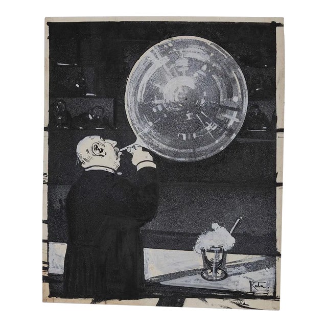 Gabriele Galantara - Magazine L'asino - Ink and Watercolor - 1909 For Sale