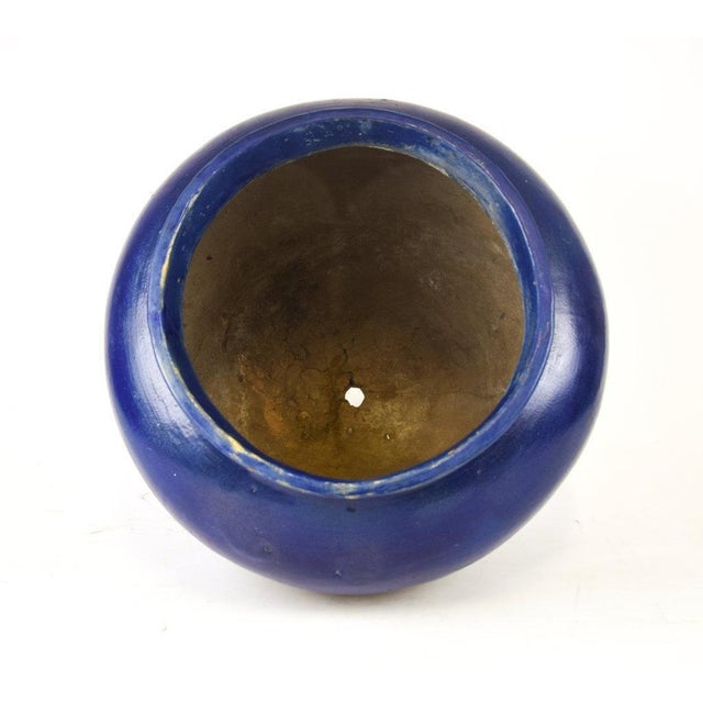 19th Century Blue Terracotta Vases, Set of 2 For Sale - Image 3 of 6