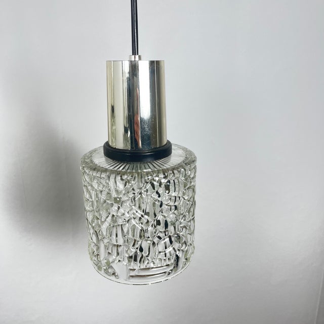 Three-Light Cascade Pendant Lamp in Glass, 1970 For Sale - Image 4 of 12