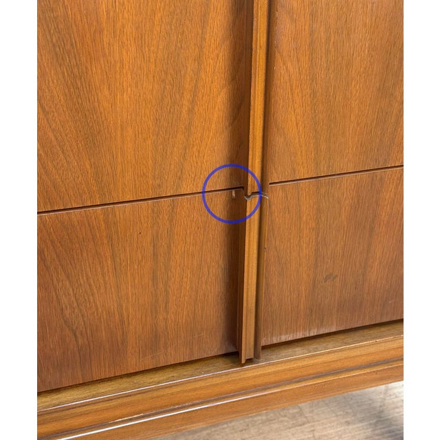 Mid-Century Modern Walnut Chest of Drawers Dresser Credenza by Basic-Witz For Sale - Image 12 of 13