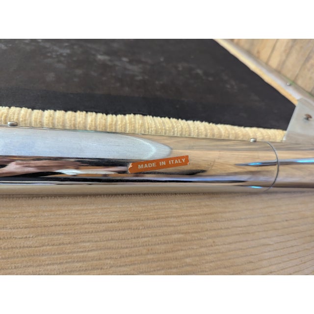 Antique White Selig Mid Century Modern Chrome Bench Chaise Day Bed For Sale - Image 8 of 9