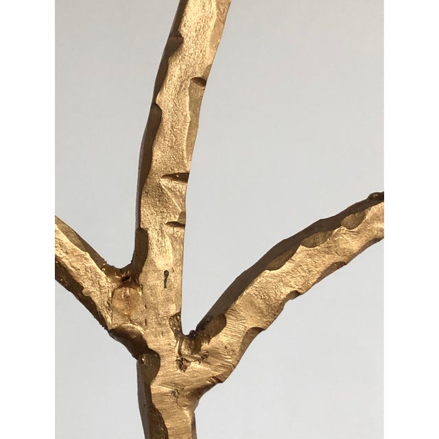 Brutalist Shabby-Chic Candelabra in Golden Wrough Iron, France, 2001 For Sale - Image 13 of 14