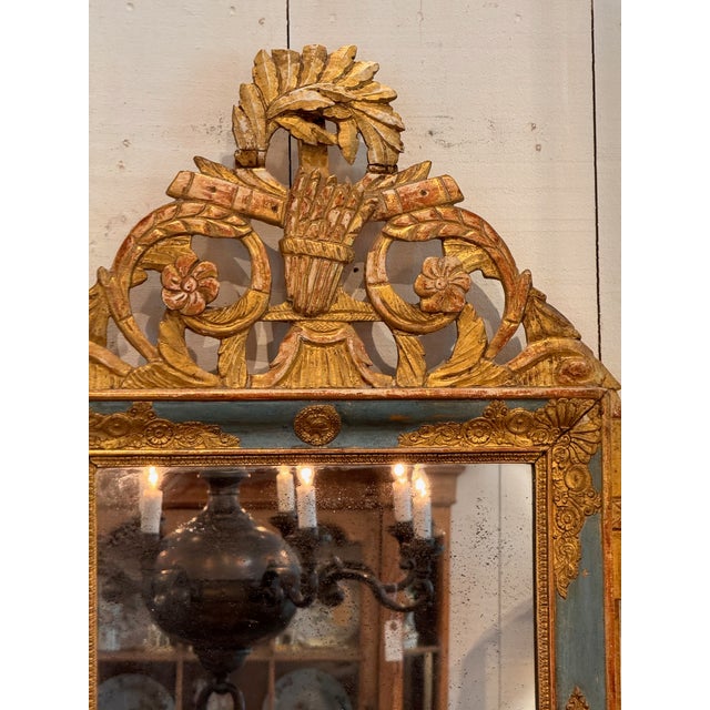 18th Century Italian Neoclassical Giltwood Mirror For Sale - Image 6 of 11