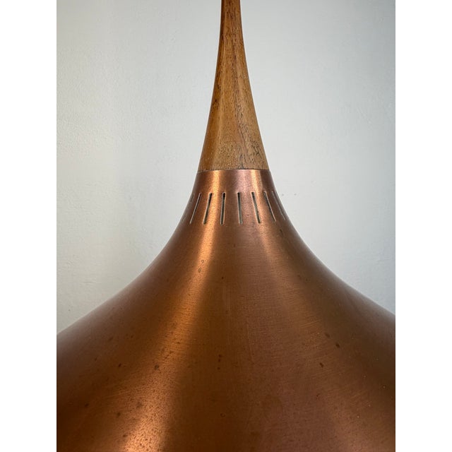 Fog & Mørup Pendant Lamp in Copper by Jo Hammerborg for Fog & Mørup, Denmark, 1960s For Sale - Image 4 of 14