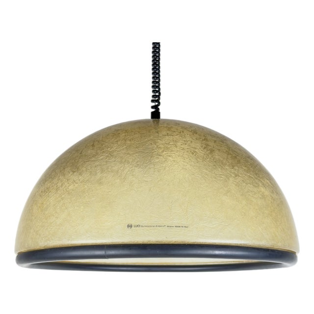 Large Vintage Pendant Lamp by Idea Studio Techno Design for Luci Milano, Italy, 1970s For Sale