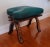 Green Handcrafted Moroccan Camel Saddle, Genuine Leather Cushion Stool / Emerald Green For Sale - Image 8 of 10