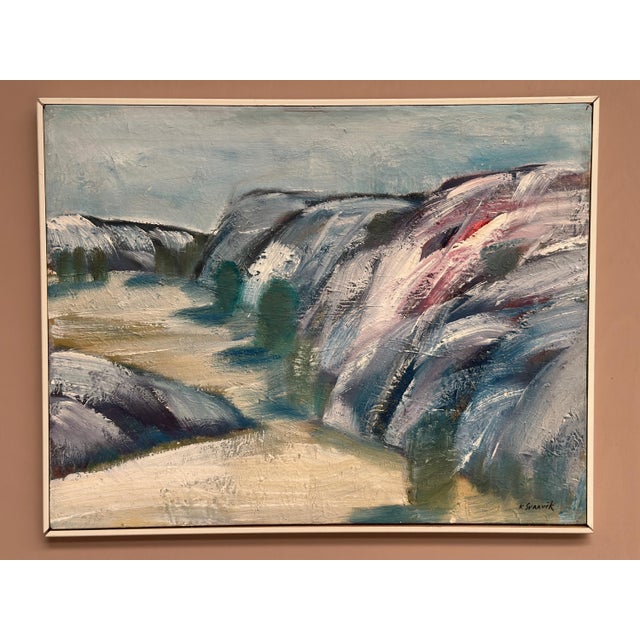 K. Svanvik, Valleys, 1950s, Oil Painting on Canvas, Framed For Sale - Image 13 of 13