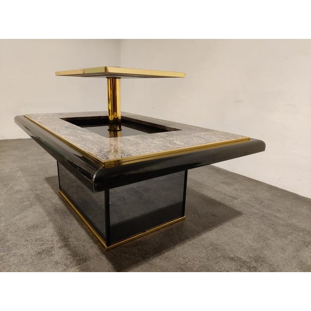 Metal Vintage Hidden Bar Coffee Table from Fedam, 1980s For Sale - Image 7 of 12