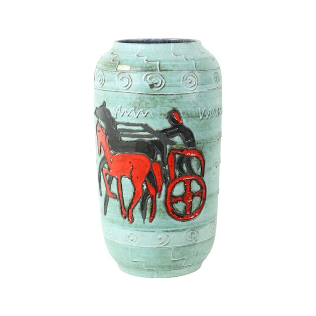 Vintage Vase with Horse and Chariot from Scheurich, 1960s For Sale - Image 11 of 11