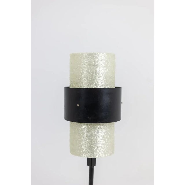 Tripod Table Lamp in Granite Acrylic Glass and Lacquered Metal, 1950s For Sale - Image 3 of 8