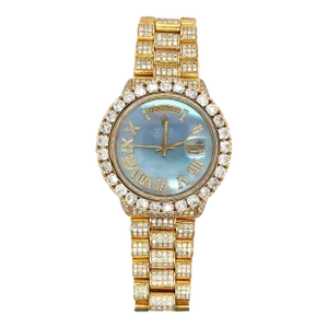 Rolex Presidential Day Date 18k Gold with MOP Dial and Fully Set Diamonds