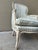 Vintage French Louis XV Style Striped Silk Bergère Chair With Matching Pillow For Sale - Image 10 of 16