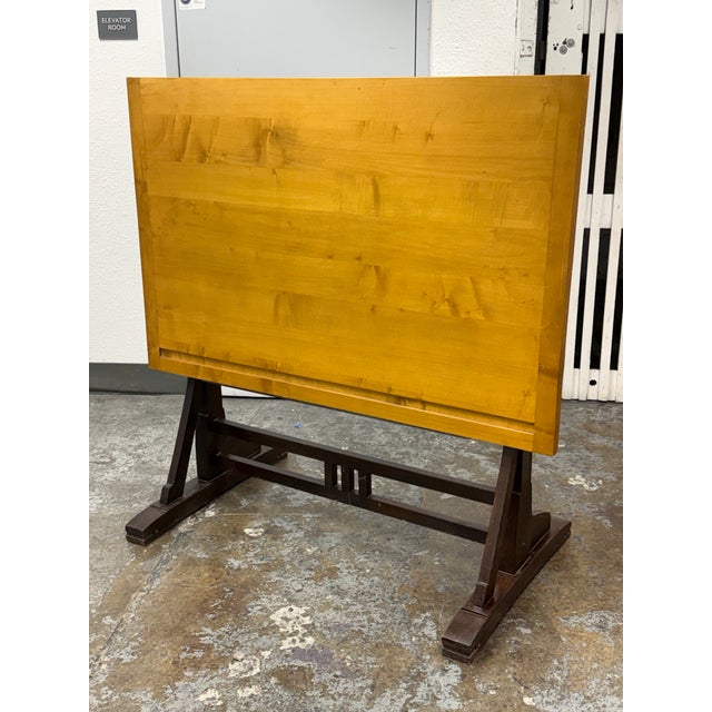 Brown Restoration Hardware 1920s Style French Drafting Table For Sale - Image 8 of 12