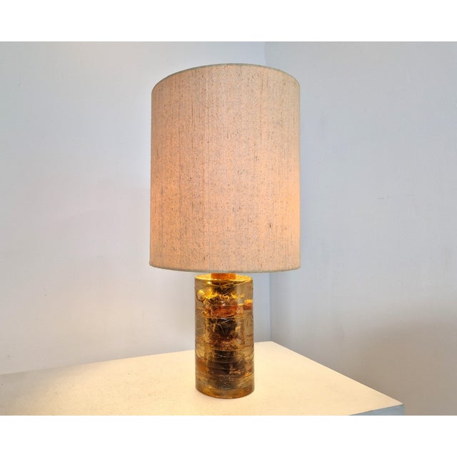 Metal Vintage Resin and Copper Lamp, 1970s For Sale - Image 7 of 12