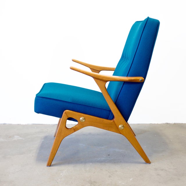 1950s 1960s Swedish Teak Armchair Attributed to Inge Andersson for Bröderna Andersson For Sale - Image 5 of 11