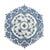 Royal Copenhagan Vintage Royal Copenhagen Blue Fluted Double Full Lace Hexagonal Plate No. 1094 First Quality 1975 to 1979 For Sale - Image 4 of 11