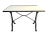 Metal Vintage European Porcelain Top Bistro Table For Sale - Image 7 of 9