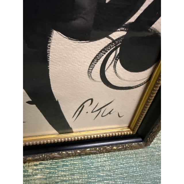 1970s 1970s Peter Keil Original Abstract Cougar Painting For Sale - Image 5 of 8