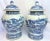 Ceramic Vintage Chinoiserie Canton Road Blue & White Blaster Temple / Ginger Jars - a Pair For Sale - Image 7 of 11