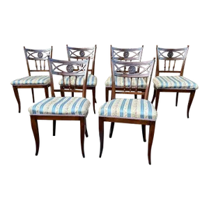 Set of Six Antique Regency Style Mahogany Dining Chairs