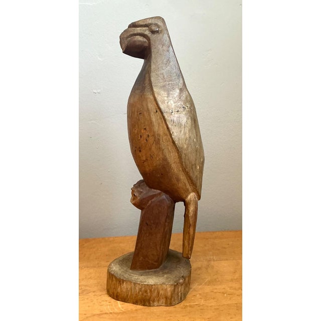 Vintage Carved Wood Bird Sculptures - A Pair For Sale - Image 13 of 13