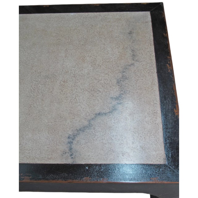 Wood Vintage Marble Top Asian Coffee Table For Sale - Image 7 of 8