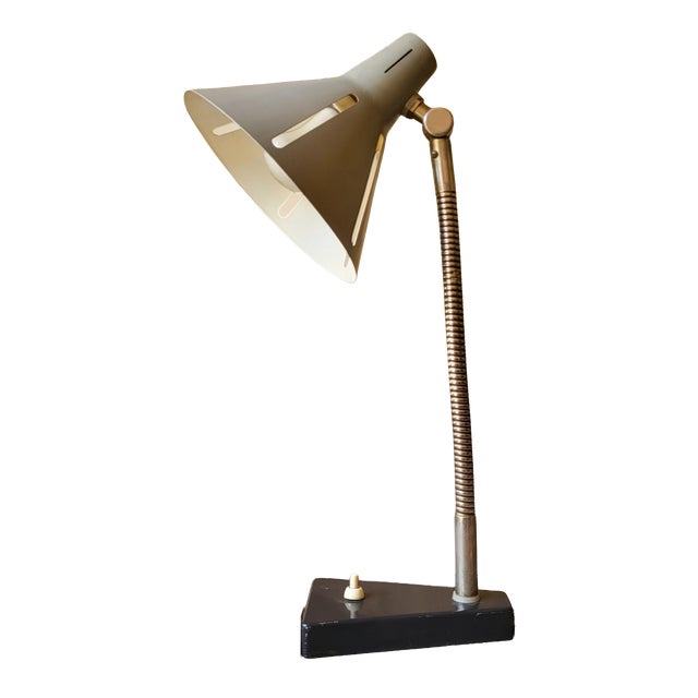 Sun Series Desk Lamp by H. Busquet for Hala, 1950s For Sale