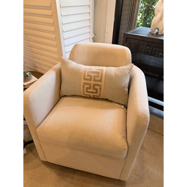Gabby Home Soft Blue & Grey Lumbar Throw Pillow For Sale - Image 4 of 5