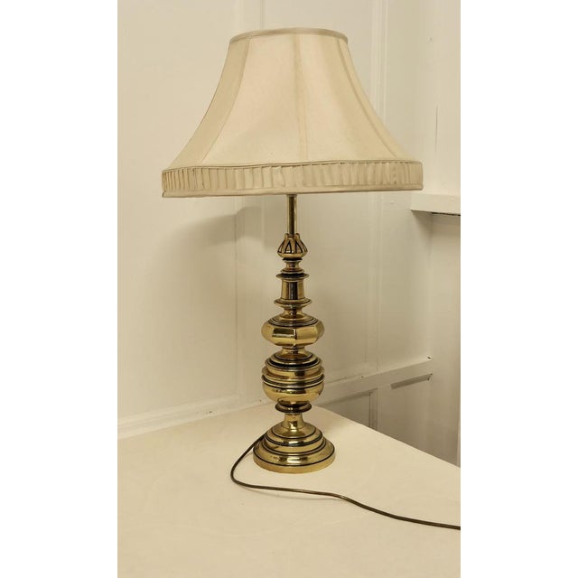 Large Bulbous Brass Table Lamps, 1890s, Set of 2 For Sale - Image 10 of 10