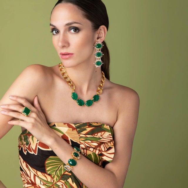 The Ann-Margaret Statement Earrings are designed for versatility with an interchangeable design, allowing you to create...