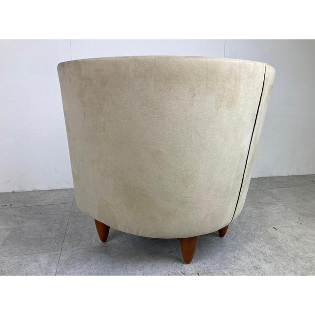 Vintage Highback Lounge Chair attributed to Ligne Roset, 1990s For Sale - Image 9 of 13