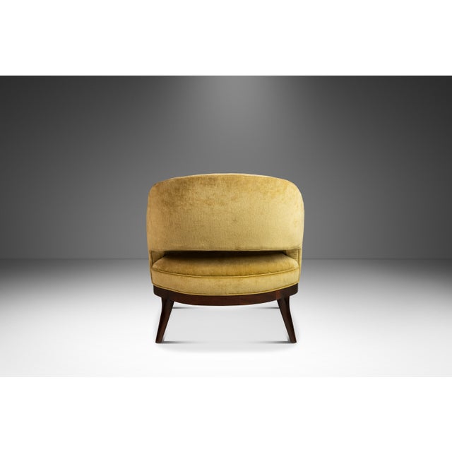 Mid-Century Modern Mid-Century Modern Saber Leg Lounge Chair in Walnut & Original Fabric After Harvey Probber, Usa, Circa 1970s For Sale - Image 3 of 12