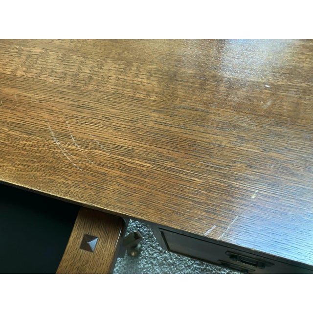 Stickley Mission Oak Executive Desk (Finish #32) For Sale - Image 10 of 18