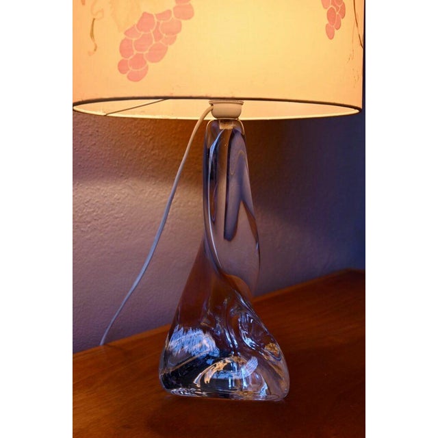 Glass Vintage French Free-Form Crystal Table Lamp For Sale - Image 7 of 12