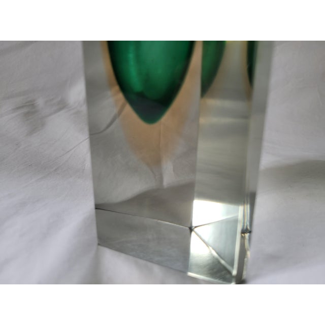 This striking Italian Murano art glass vase was handcrafted in Venice during the 1960s by the renowned workshop of...