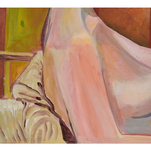 Woman in Bloom - Figurative Nude Study Oil on Canvas by Patricia Gren Hayes For Sale - Image 4 of 6