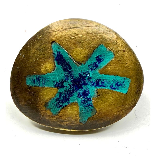 5 Brass and Malachite Pulls signed Pepe Mendoza For Sale - Image 12 of 12