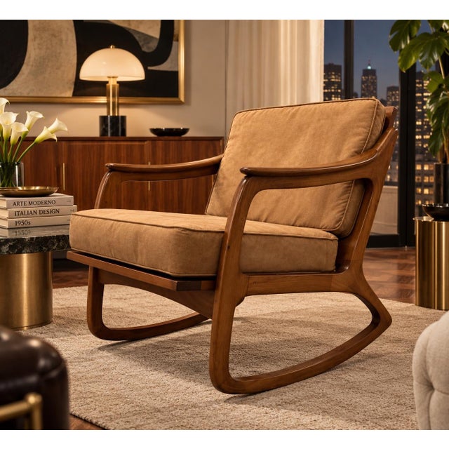 Lawrence Peabody 1950s Attributed to Lawrence Peabody Rocking Chair For Sale - Image 4 of 7