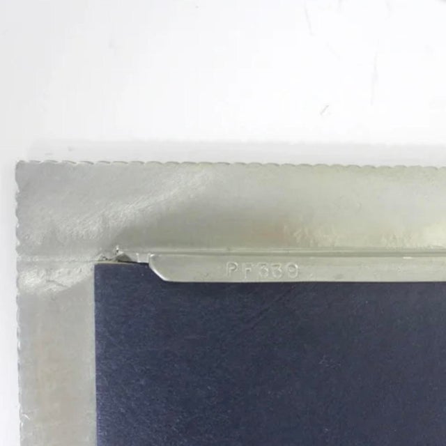 Vintage Rectangular Pewter Picture Frame 8 X 10 Large Heavy Seagull Canada Floral For Sale - Image 6 of 7