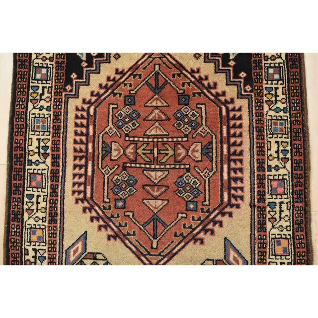Sarab Runner 2’6” X 10’5” Beige Wool Vintage Tribal Hand-Knotted Oriental Rug For Sale - Image 9 of 14