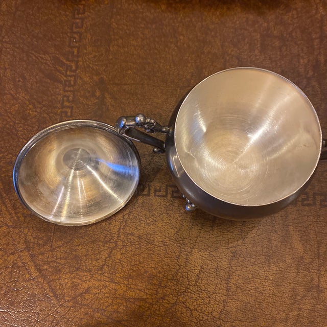 Vintage Tea and Coffee Silver-Plated Matching 5 Piece Service Set With Tray For Sale In Detroit - Image 6 of 12