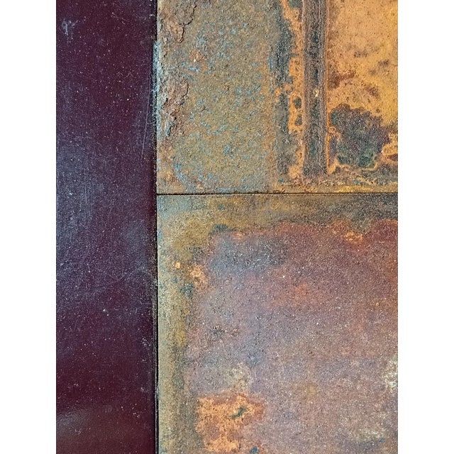 Metal Contemporary Abstract Aerosol, Rust, Varnish on Metal "N 87" by Andre Debono For Sale - Image 7 of 8