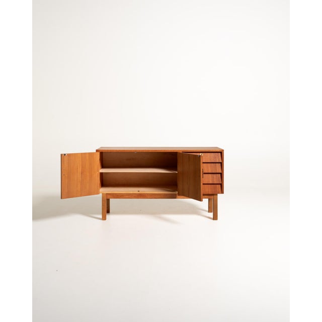20th Centuty Scandinavian Teak Sideboard with Tiled Drawers, 1950s For Sale - Image 3 of 11