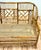 Vintage Brighton Pavilion Style Chippendale Bamboo Caned Seat Bench Settee For Sale - Image 11 of 11