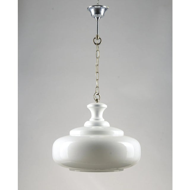 Vintage Chandelier in Metal, Wood & Glass, 1950s For Sale - Image 4 of 9