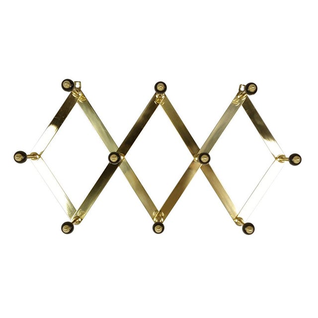 Mid-Century Modern Modern Adjustable Brass and Bakelite Coat Rack by L. Caccia Dominioni for Azucena, 1950s For Sale - Image 3 of 13